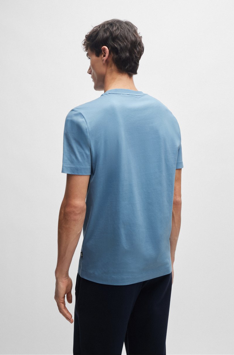 Hugo Boss Camiseta De Punto De Algodón Con Logo Estampado De Goma