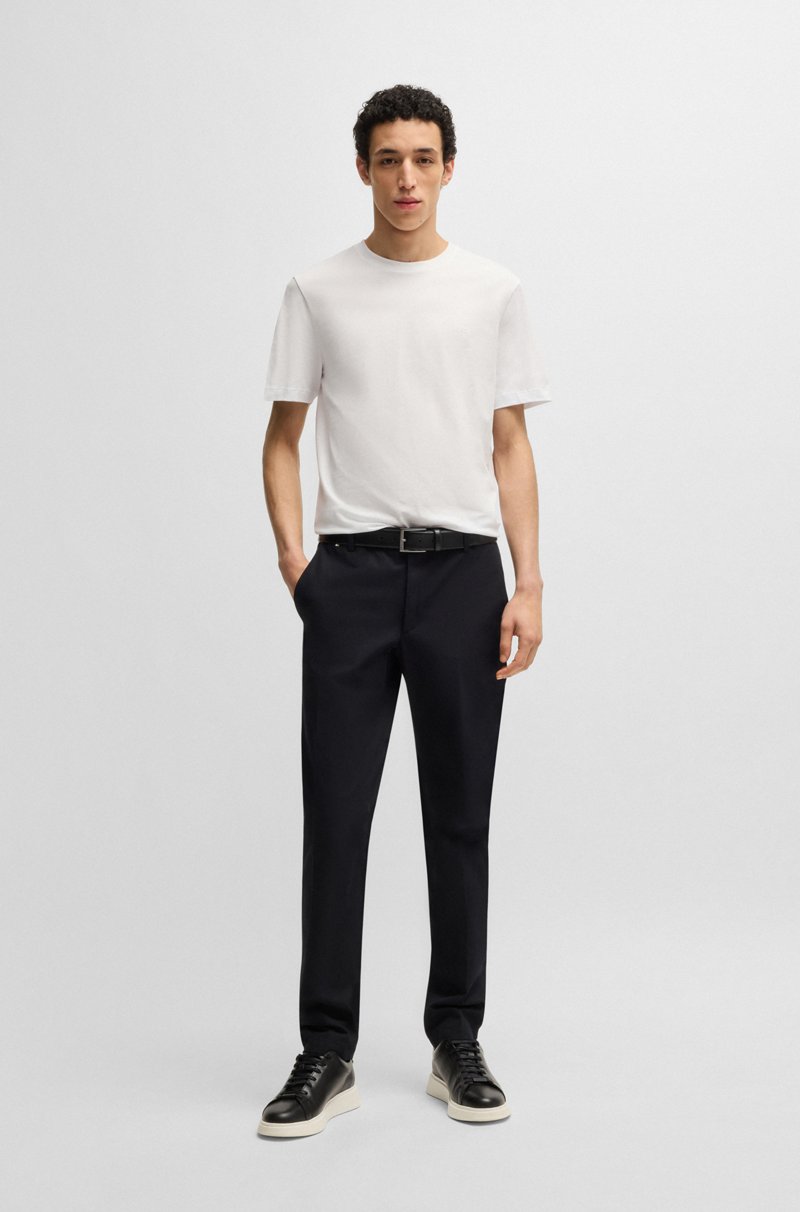 Hugo Boss Camiseta De Punto De Algodón Con Logo Estampado De Goma