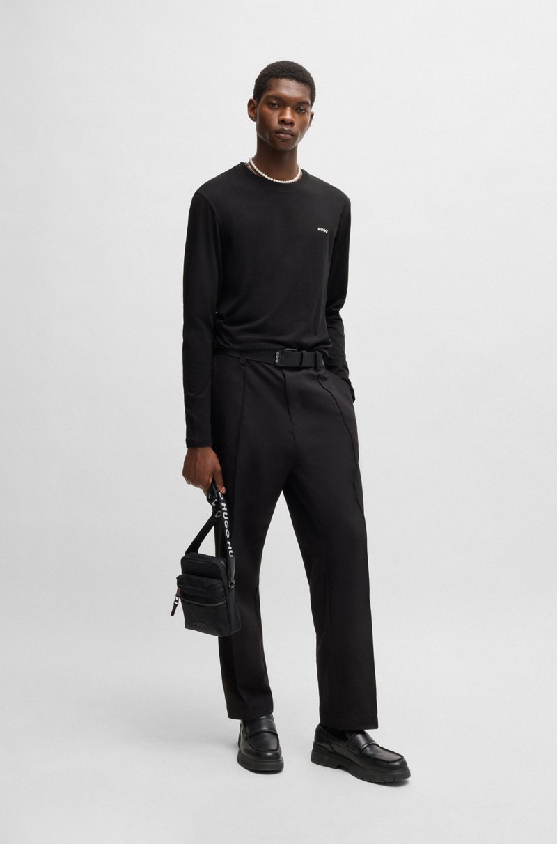 Hugo Boss Camiseta De Punto De Algodón Con Logo Estampado