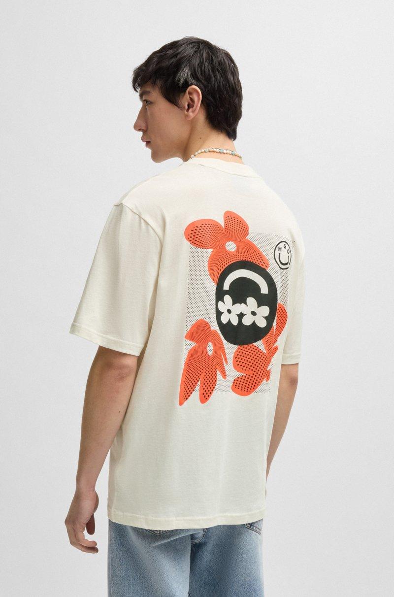 Hugo Boss Camiseta de punto de algodón con logo estampado