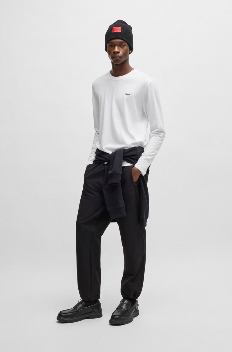 Hugo Boss Camiseta De Punto De Algodón Con Logo Estampado