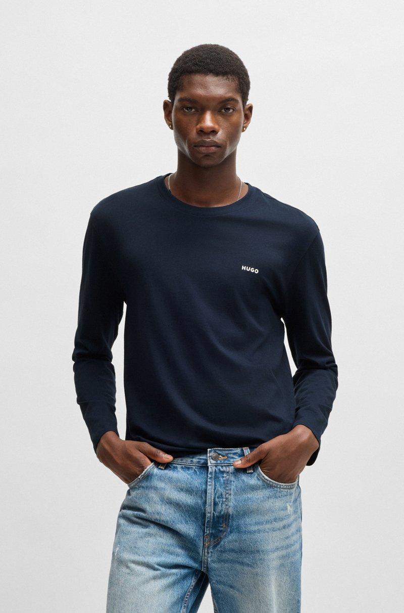 Hugo Boss Camiseta de punto de algodón con logo estampado