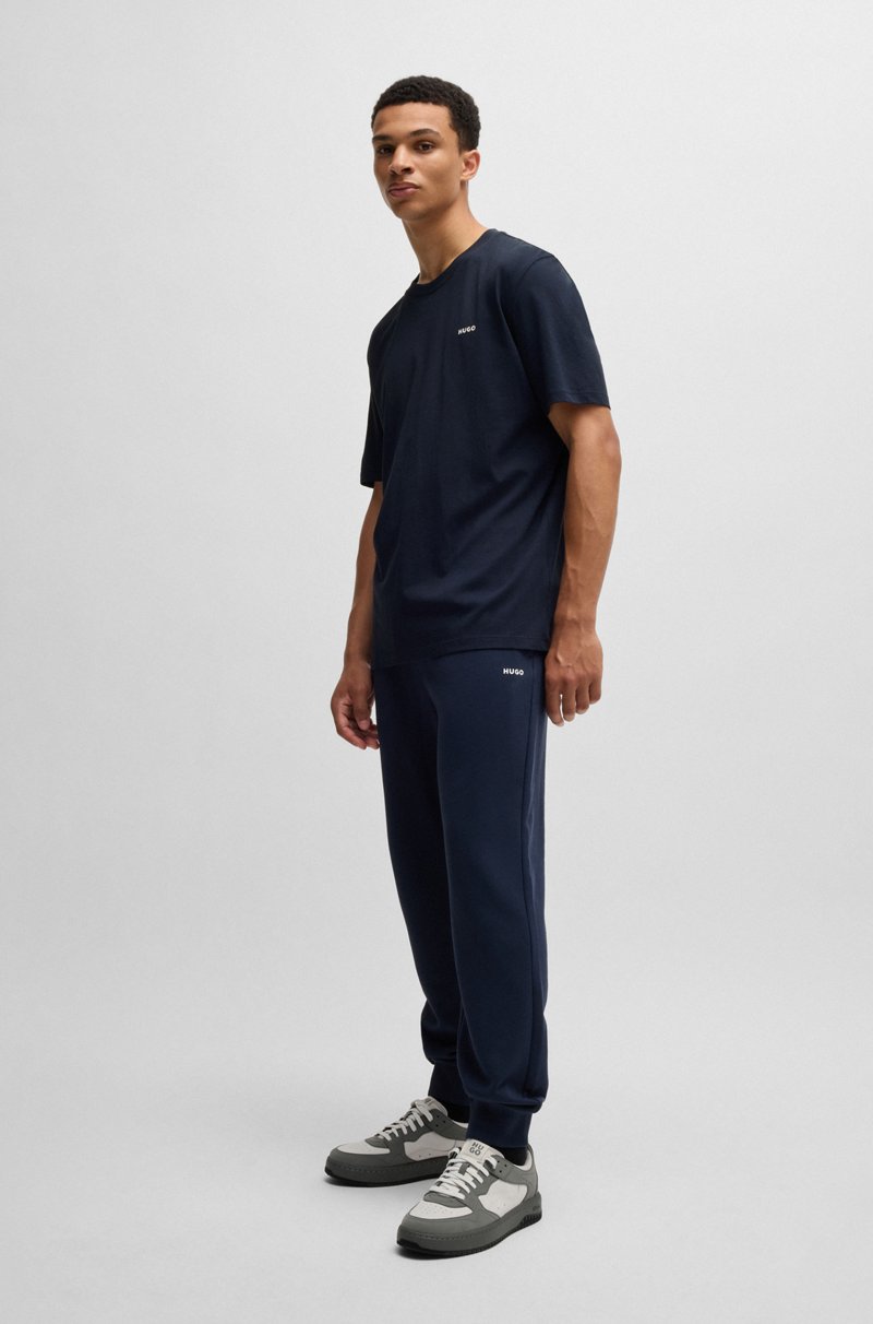 Hugo Boss Camiseta De Punto De Algodón Con Logo Estampado