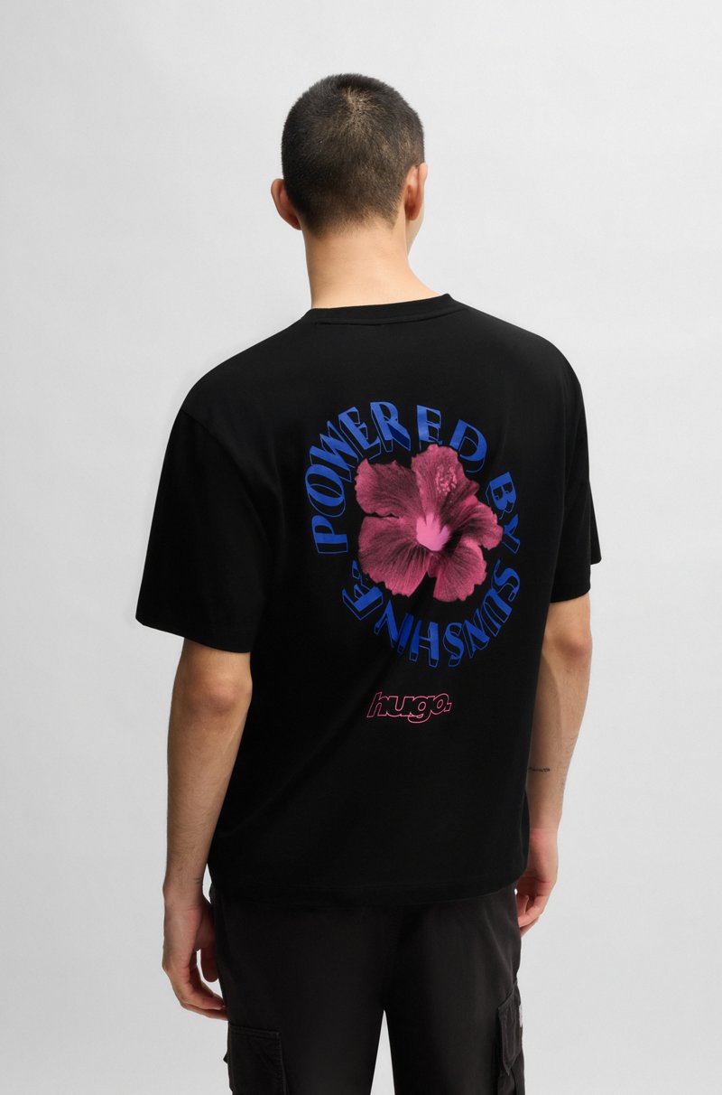 Hugo Boss Camiseta De Punto De Algodón Con Logo Happy HUGO