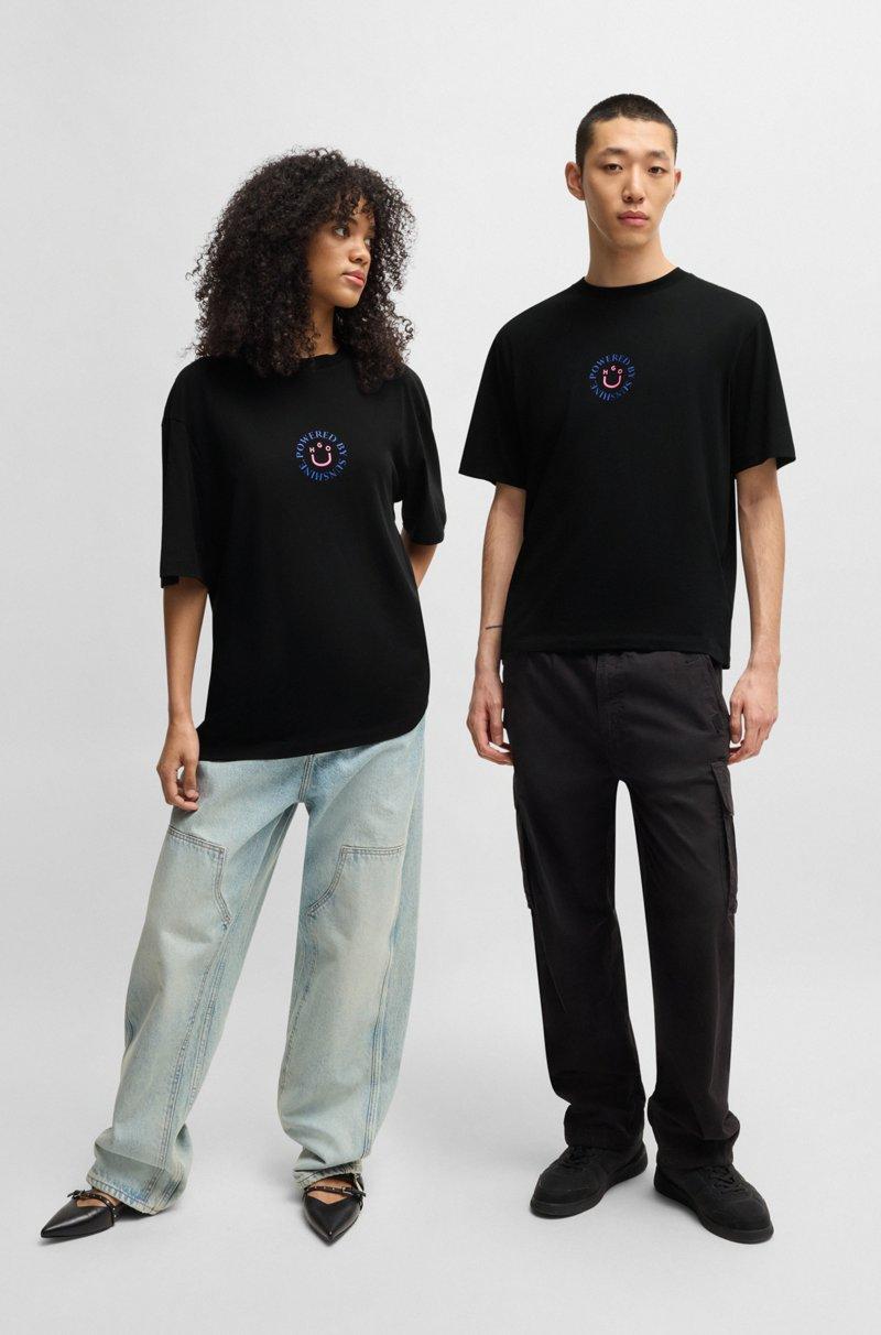 Hugo Boss Camiseta de punto de algodón con logo Happy HUGO