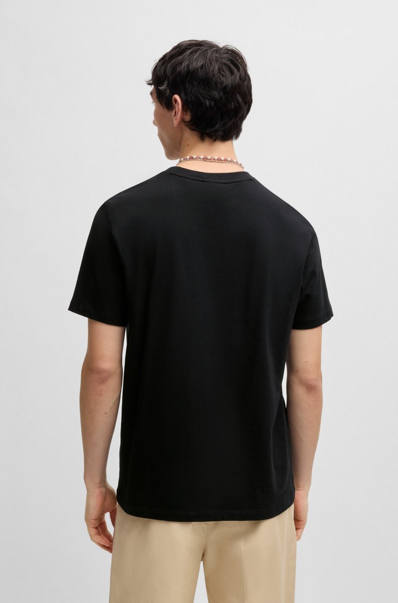 Hugo Boss Camiseta De Punto De Algodón Con Logo Y Gráfico De Animal