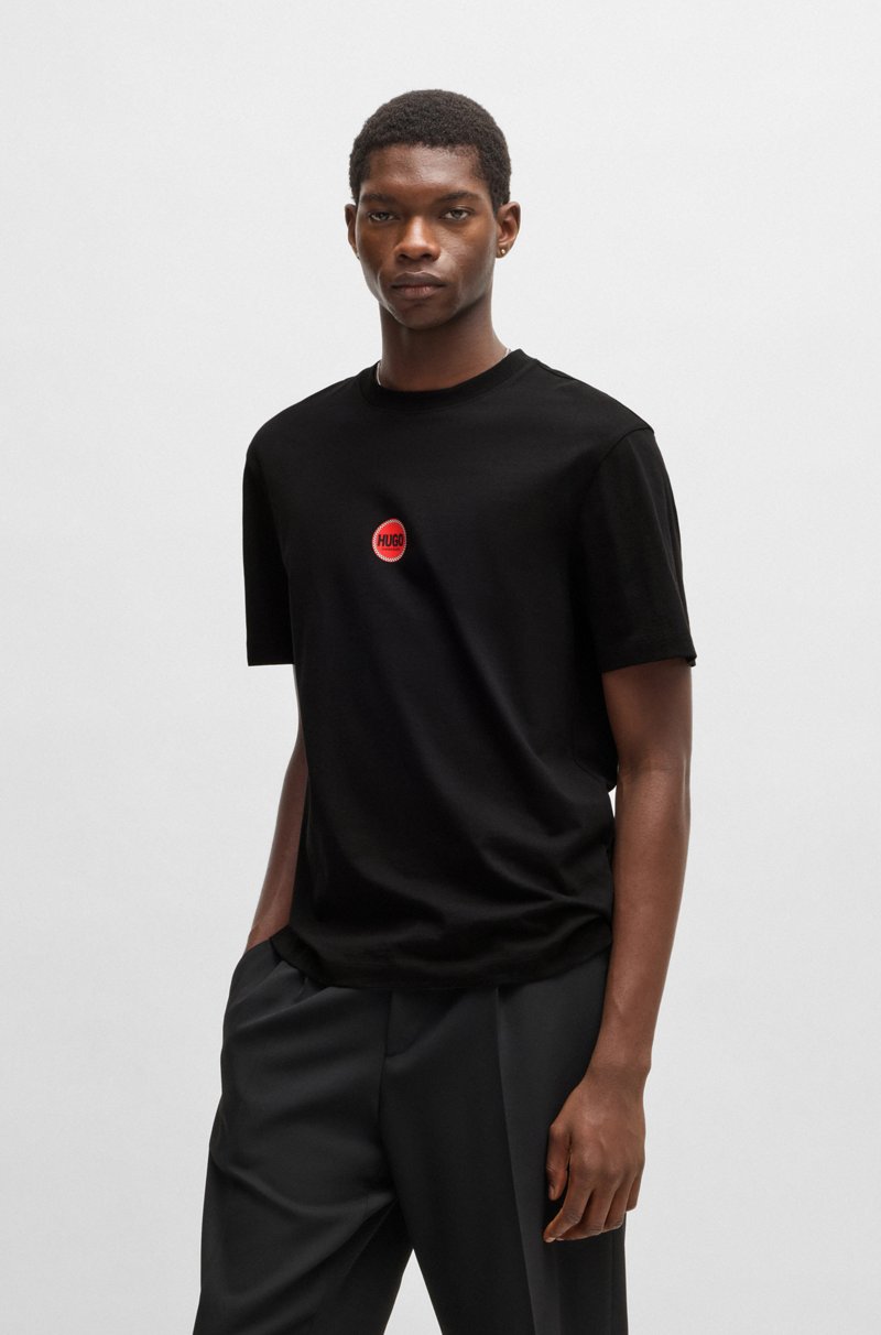 Hugo Boss Camiseta De Punto De Algodón Con Logos De Carreras