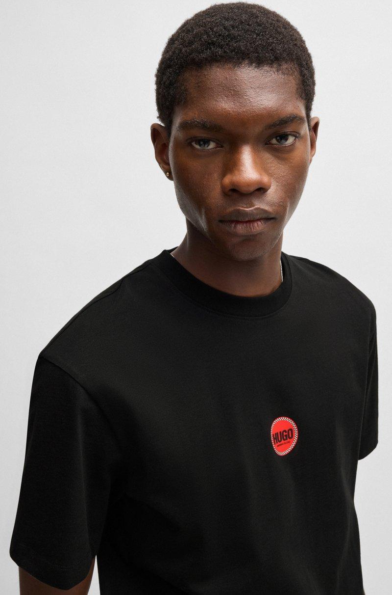 Hugo Boss Camiseta De Punto De Algodón Con Logos De Carreras