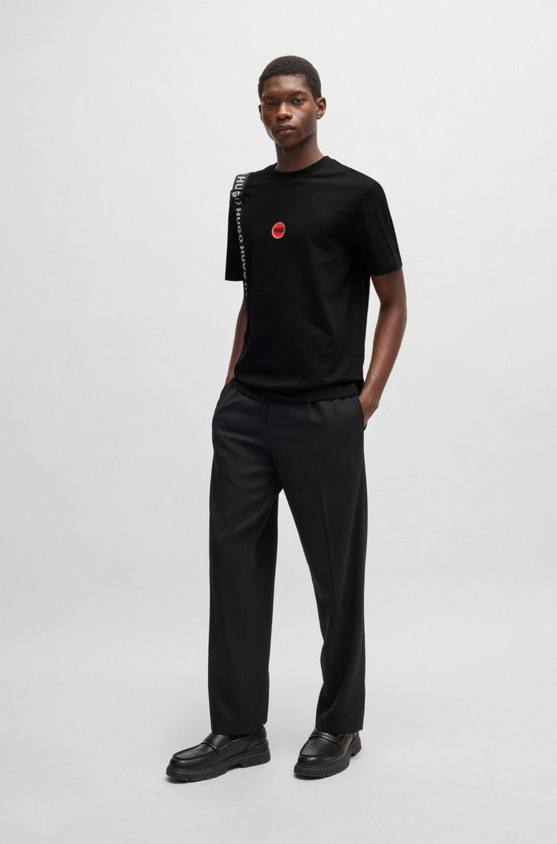 Hugo Boss Camiseta De Punto De Algodón Con Logos De Carreras