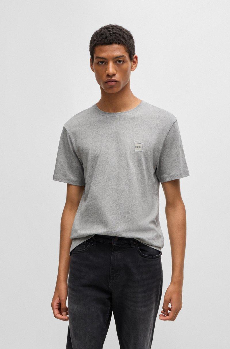 Hugo Boss Camiseta de punto de algodón con parche de logo