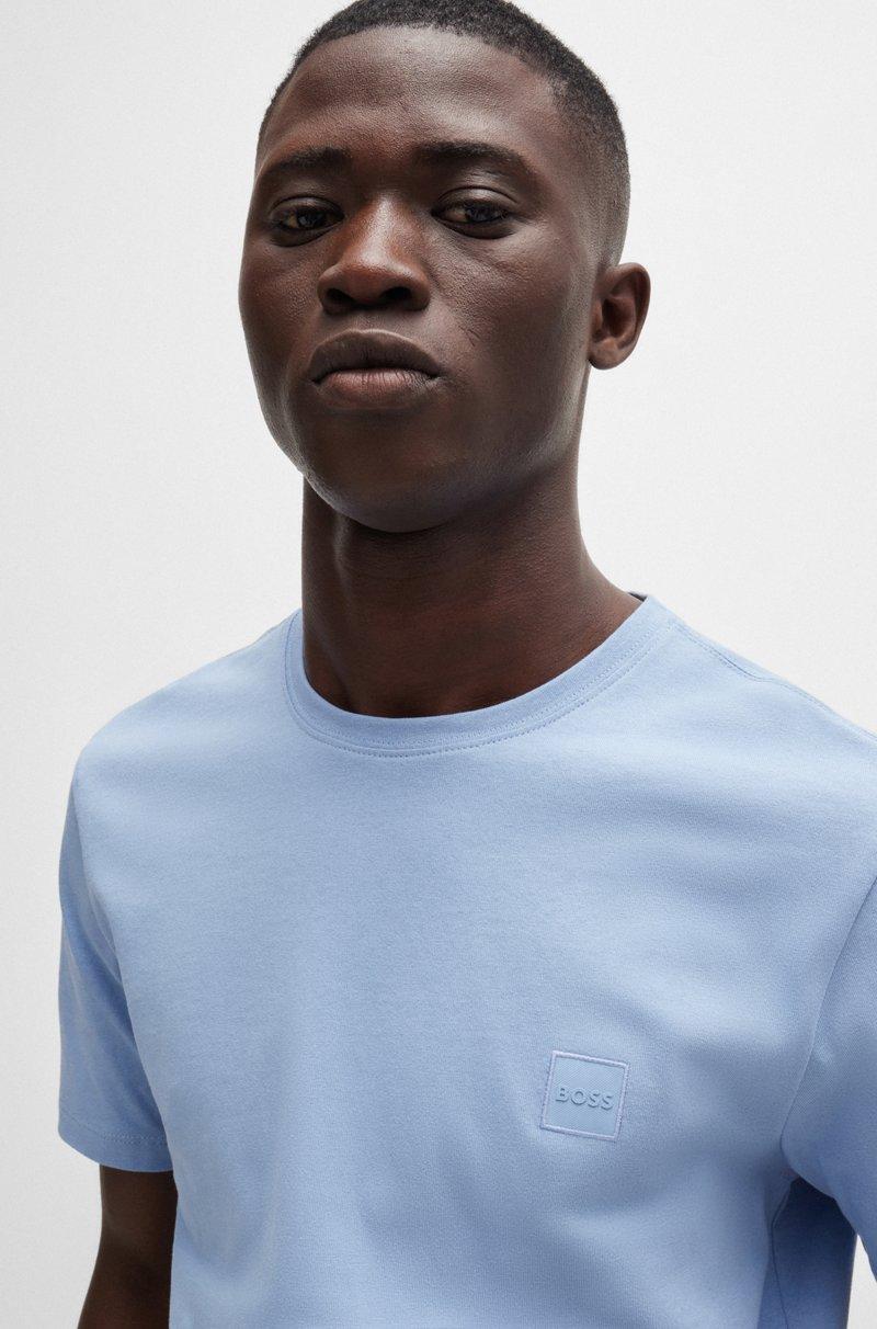 Hugo Boss Camiseta De Punto De Algodón Con Parche De Logo