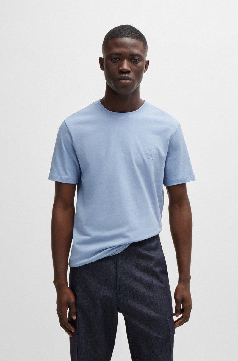 Hugo Boss Camiseta de punto de algodón con parche de logo