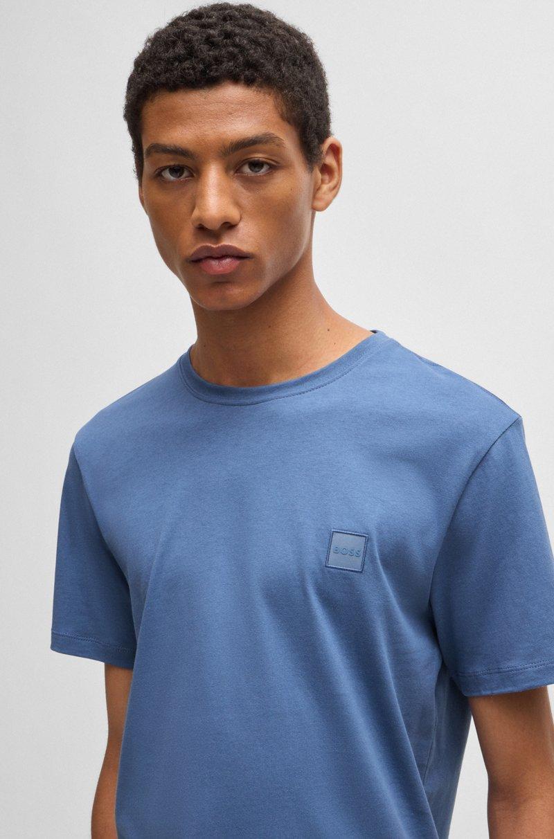 Hugo Boss Camiseta De Punto De Algodón Con Parche De Logo