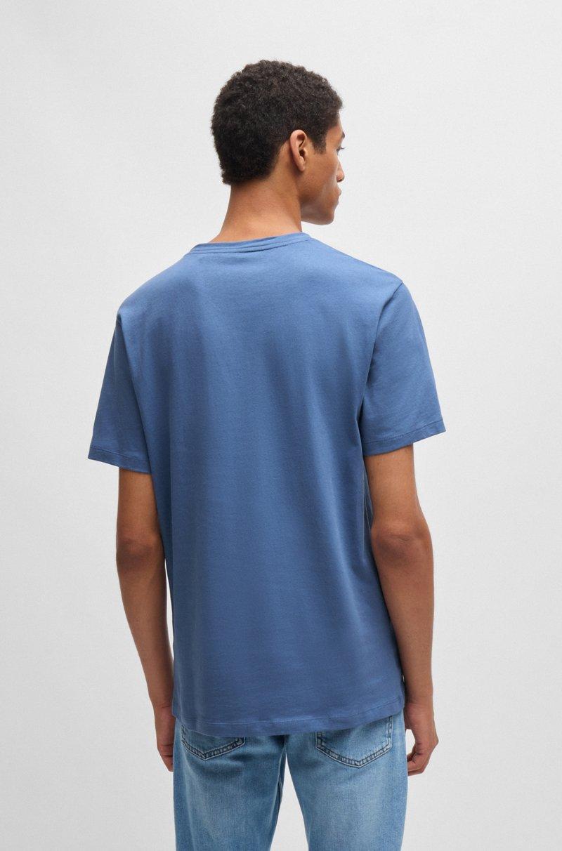 Hugo Boss Camiseta De Punto De Algodón Con Parche De Logo