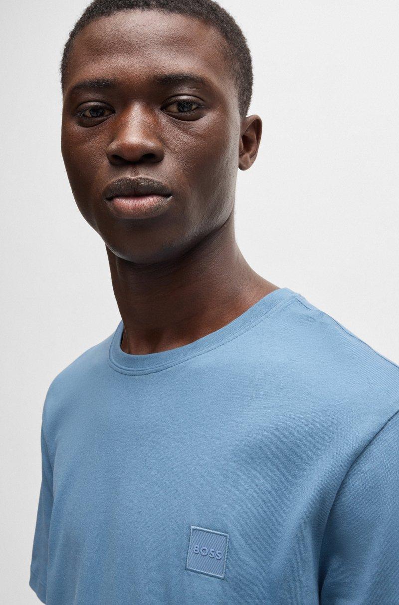 Hugo Boss Camiseta De Punto De Algodón Con Parche De Logo