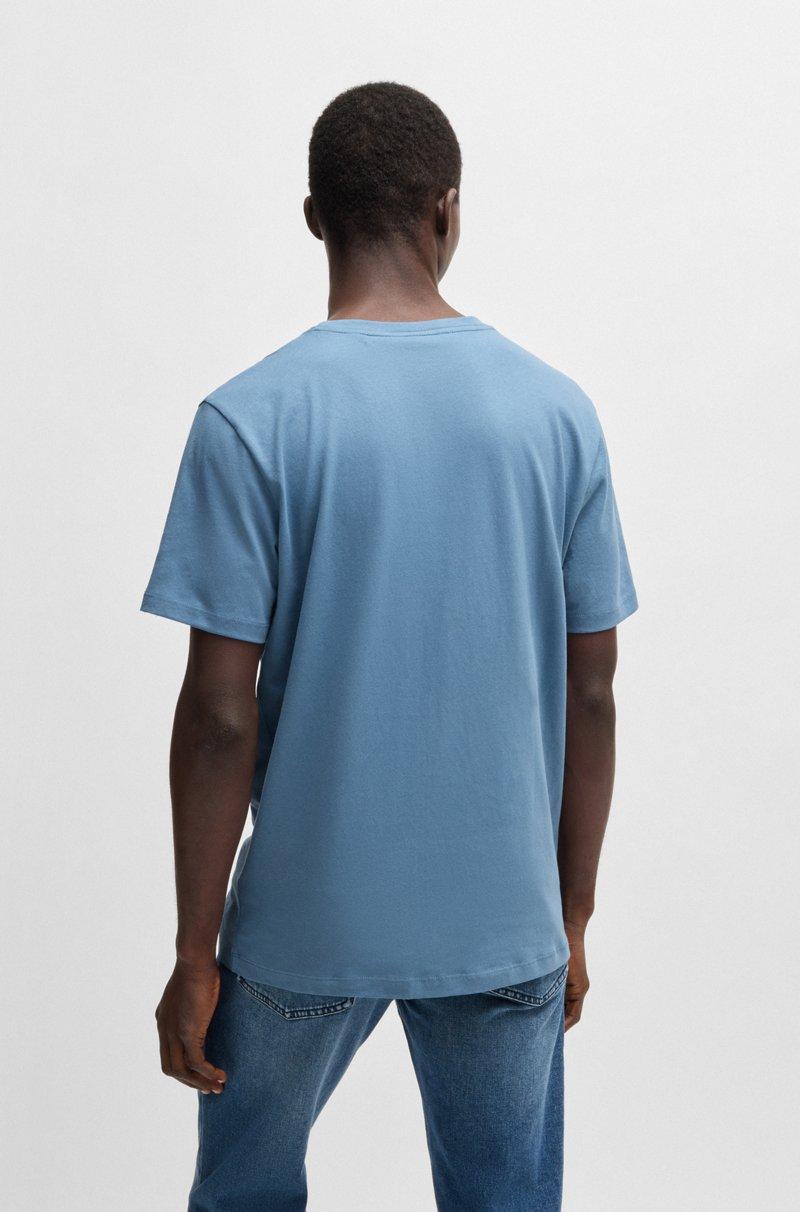 Hugo Boss Camiseta De Punto De Algodón Con Parche De Logo