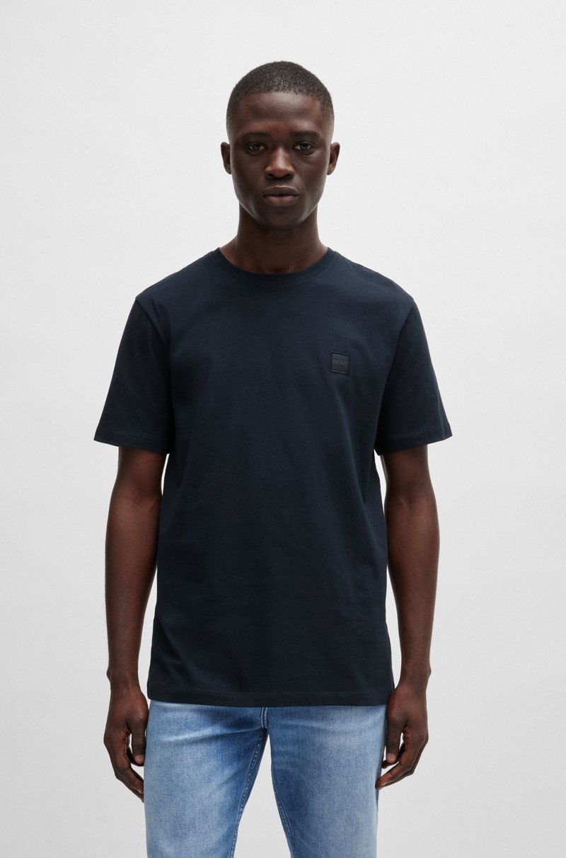 Hugo Boss Camiseta de punto de algodón con parche de logo