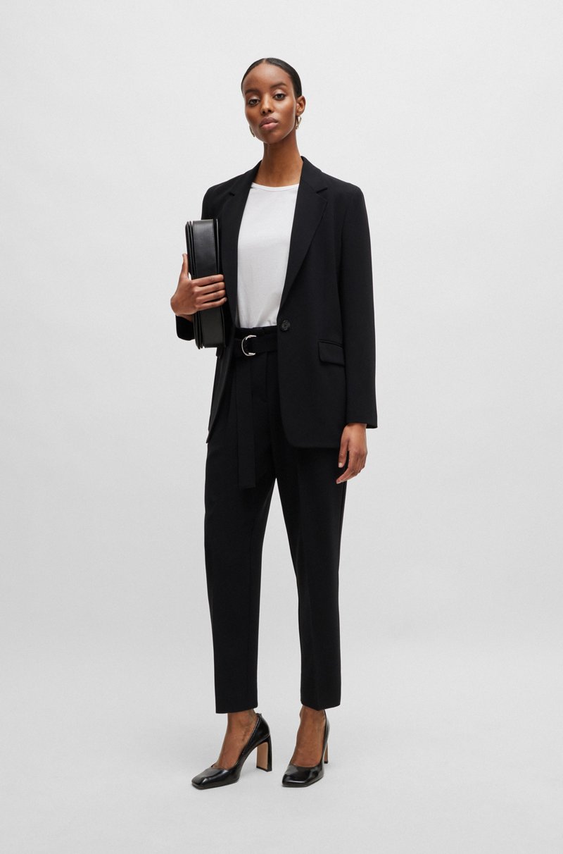 Hugo Boss Camiseta De Punto De Algodón Con Puños Enrollados