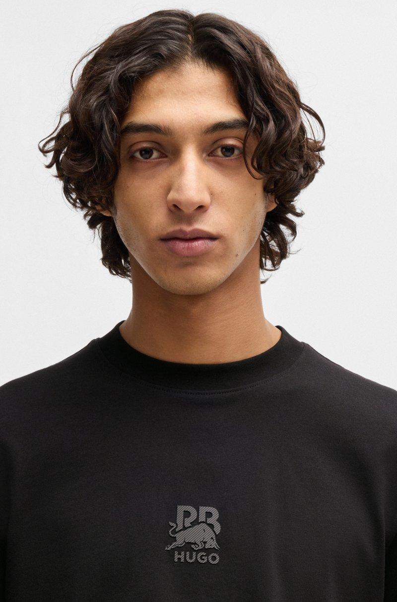 Hugo Boss Camiseta De Punto De Algodón HUGO X RB Con Logo De Carbono Sutil