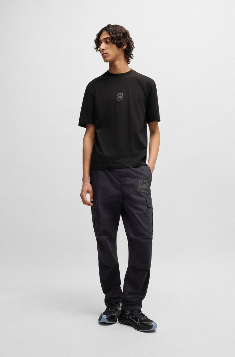 Hugo Boss Camiseta De Punto De Algodón HUGO X RB Con Logo De Carbono Sutil