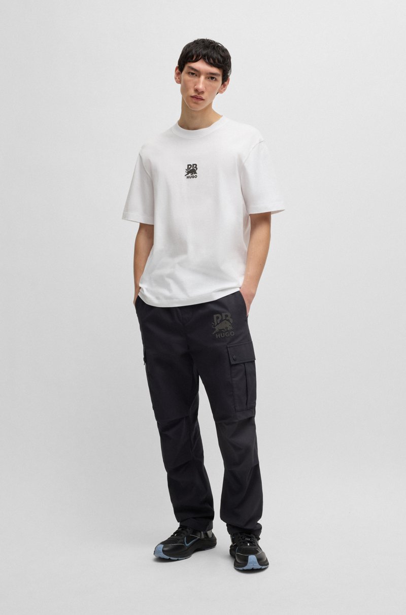 Hugo Boss Camiseta De Punto De Algodón HUGO X RB Con Logo De Carbono Sutil