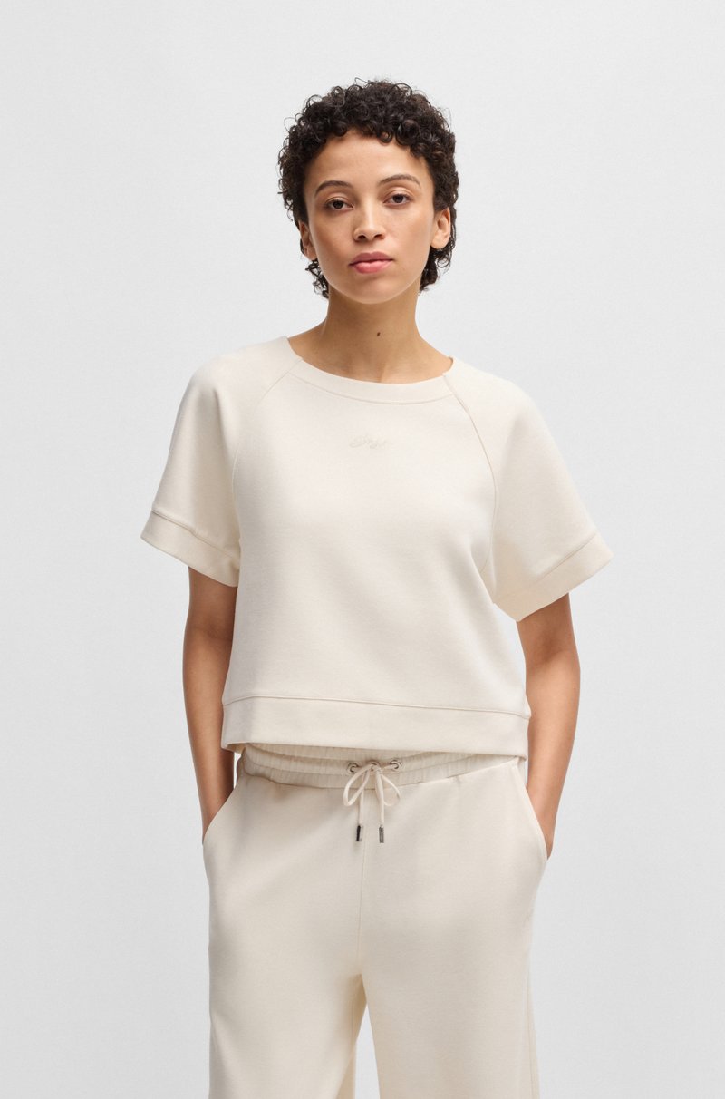 Hugo Boss Camiseta de punto termoadherido con logo caligrafiado bordado