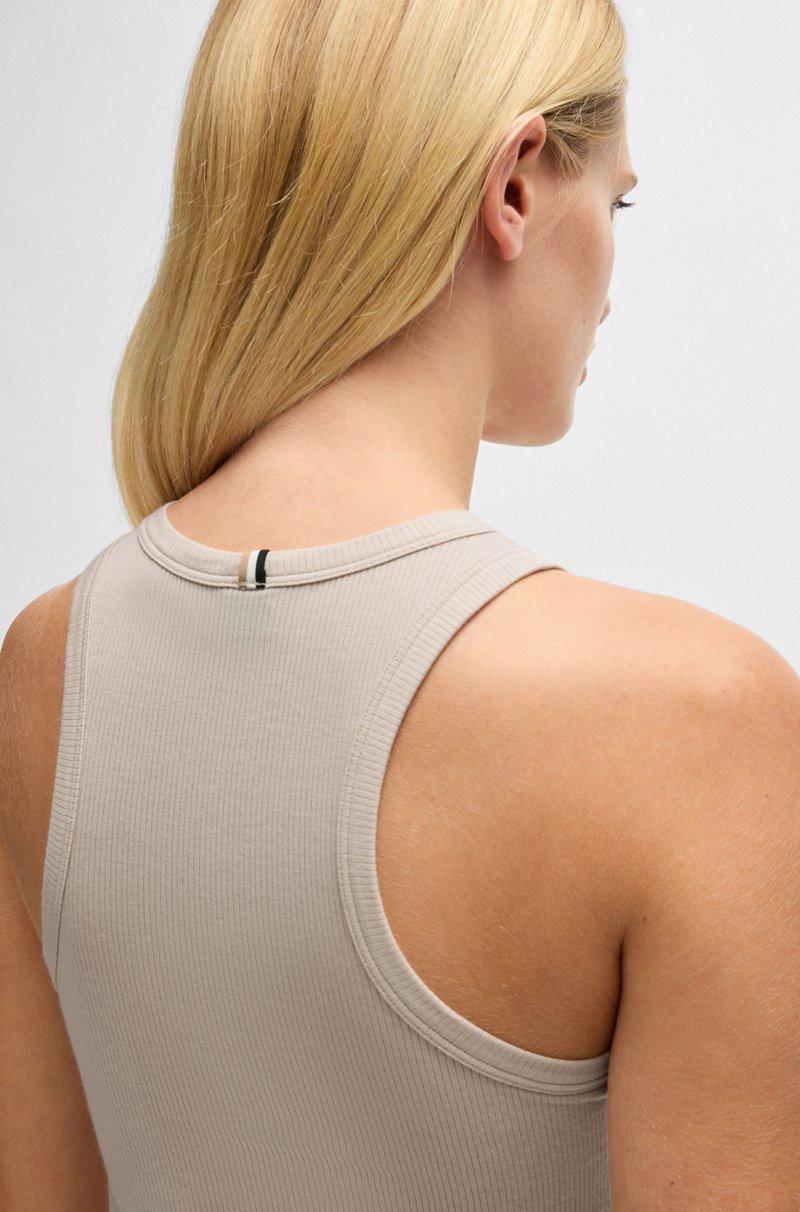 Hugo Boss Camiseta De Tirantes En Punto Acanalado De Modal Elástico