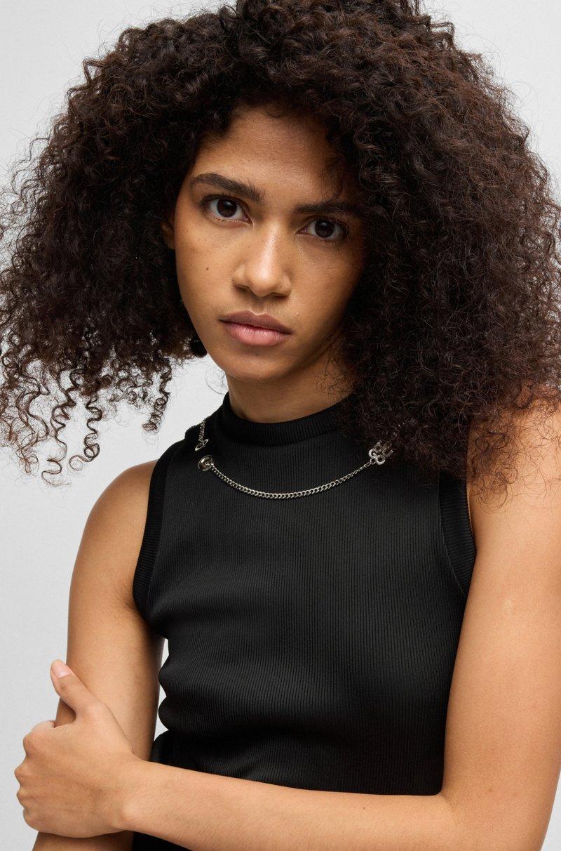 Hugo Boss Camiseta De Tirantes Slim Fit Con Cadena De Logos Desmontable