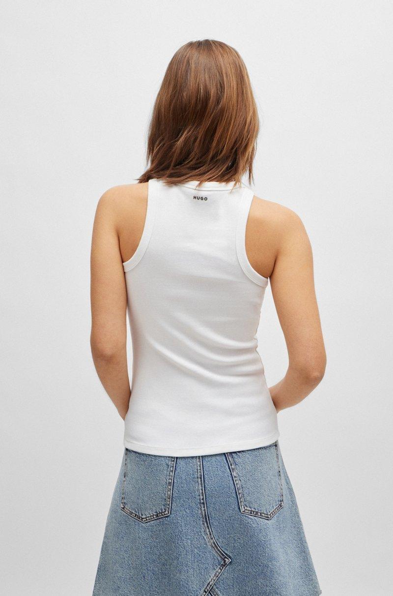 Hugo Boss Camiseta De Tirantes Slim Fit En Mezcla De Algodón Elástico