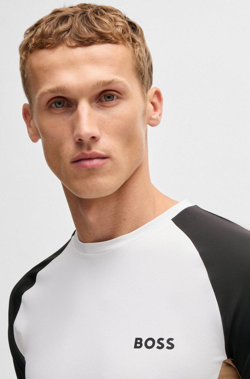 Hugo Boss Camiseta Deportiva Con Bloques De Color En Tejido Que Absorbe La Humedad