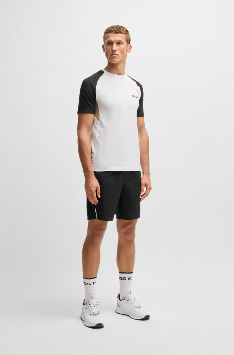 Hugo Boss Camiseta Deportiva Con Bloques De Color En Tejido Que Absorbe La Humedad