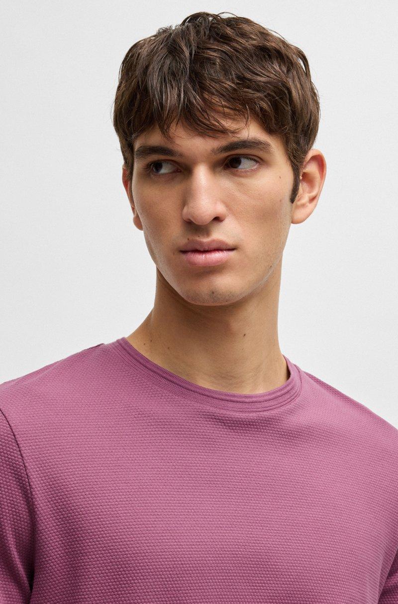 Hugo Boss Camiseta En Mezcla De Algodón Con Estructura De Jacquard De Burbujas