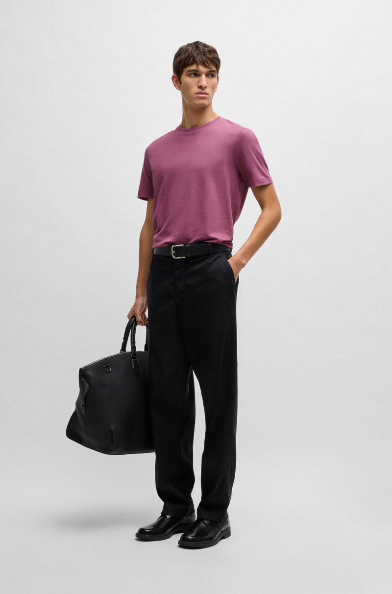 Hugo Boss Camiseta En Mezcla De Algodón Con Estructura De Jacquard De Burbujas