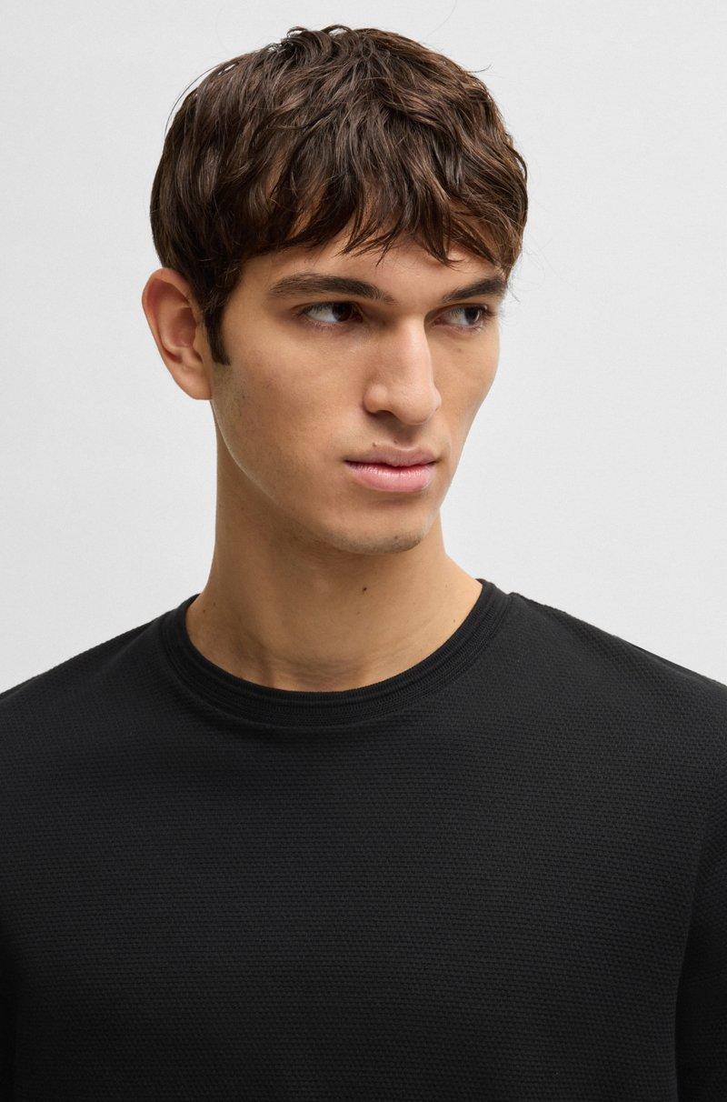 Hugo Boss Camiseta En Mezcla De Algodón Con Estructura De Jacquard De Burbujas