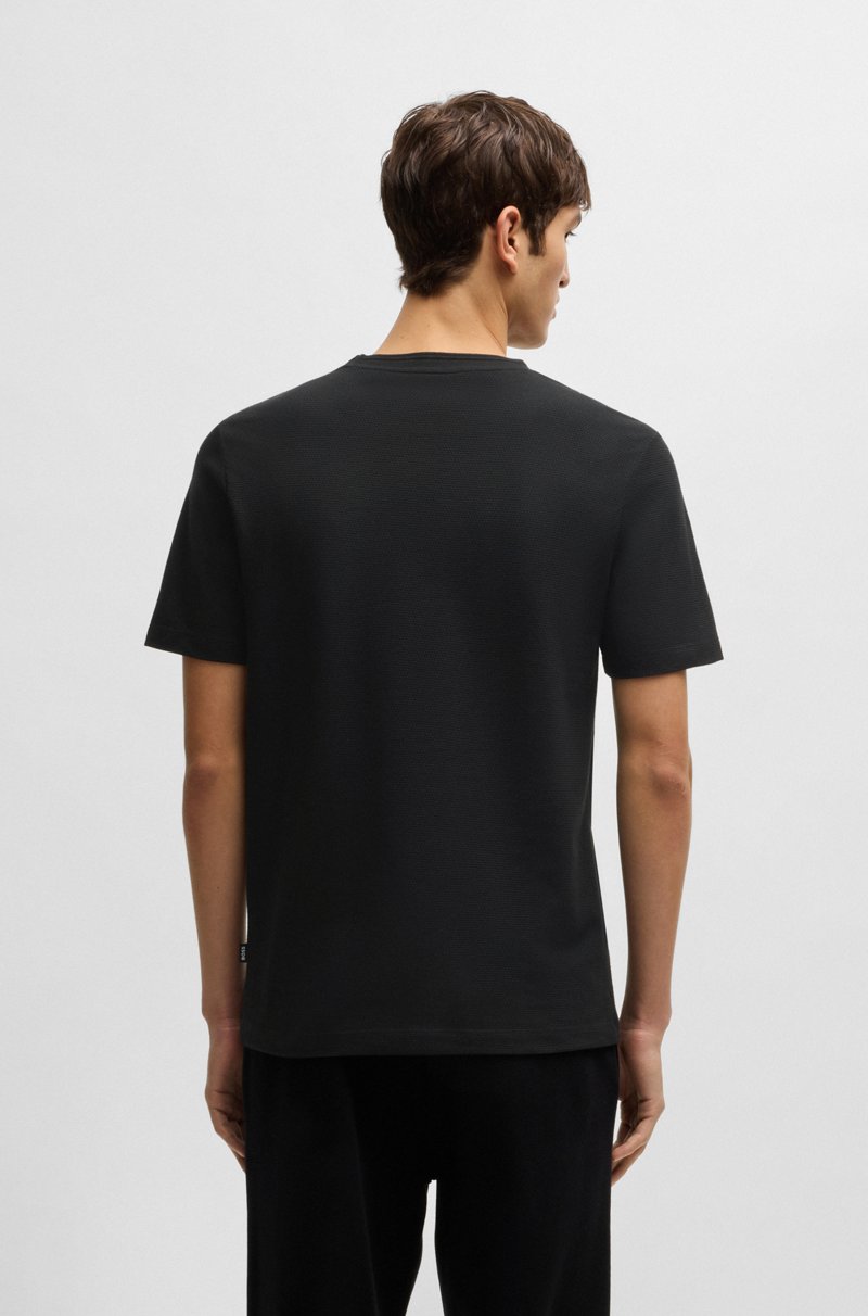Hugo Boss Camiseta En Mezcla De Algodón Con Estructura De Jacquard De Burbujas