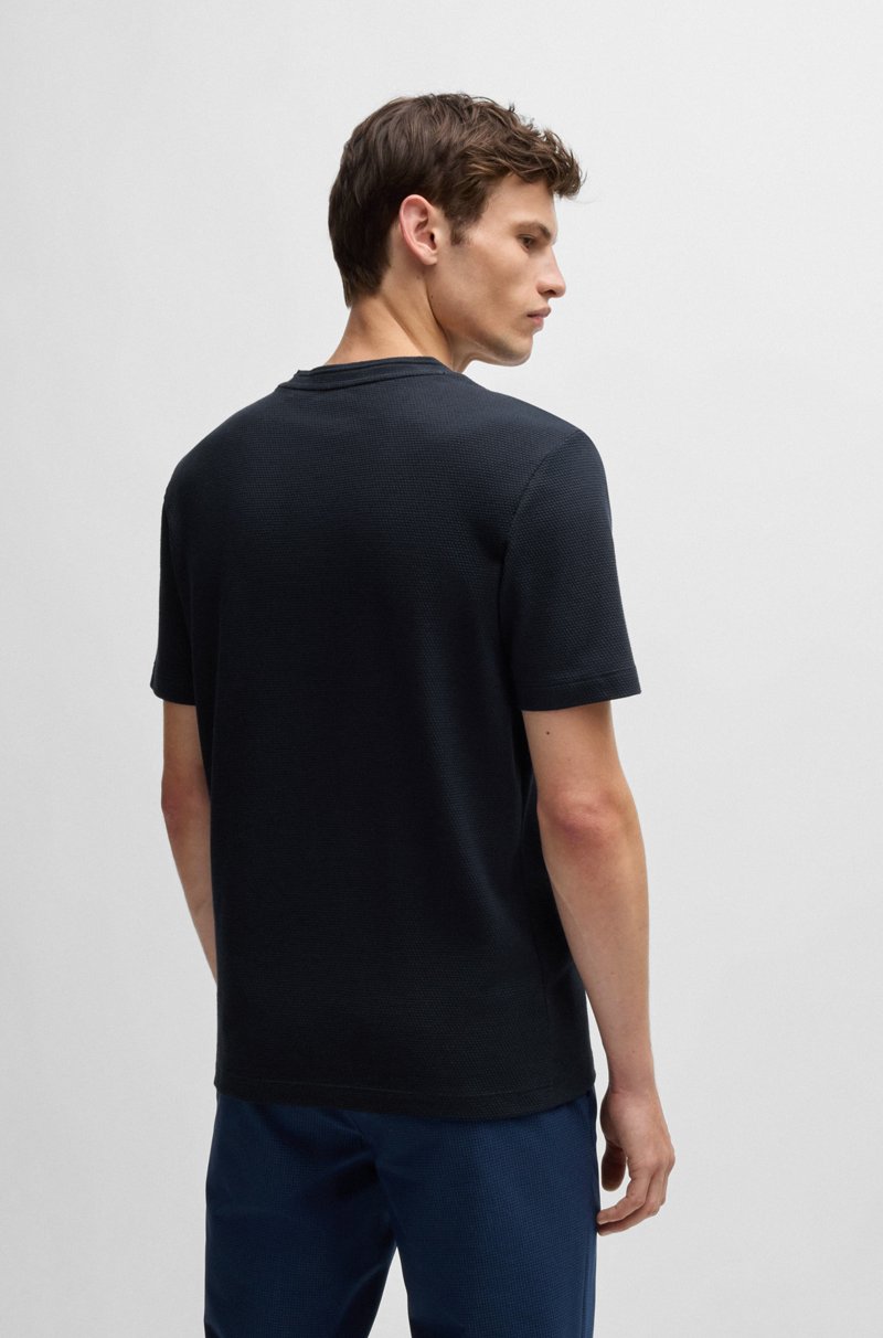 Hugo Boss Camiseta En Mezcla De Algodón Con Estructura De Jacquard De Burbujas