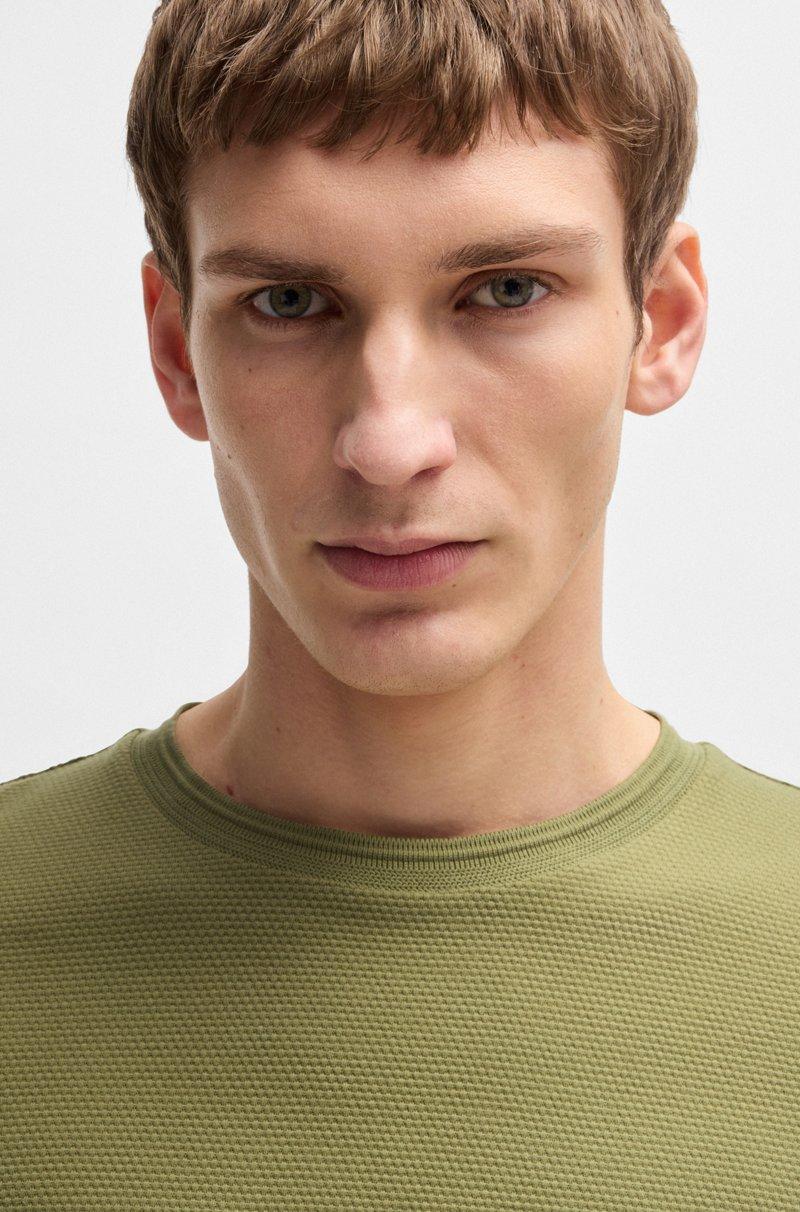 Hugo Boss Camiseta En Mezcla De Algodón Con Estructura De Jacquard De Burbujas