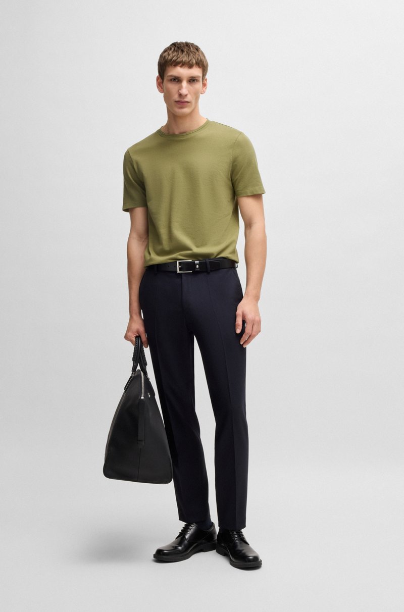 Hugo Boss Camiseta En Mezcla De Algodón Con Estructura De Jacquard De Burbujas