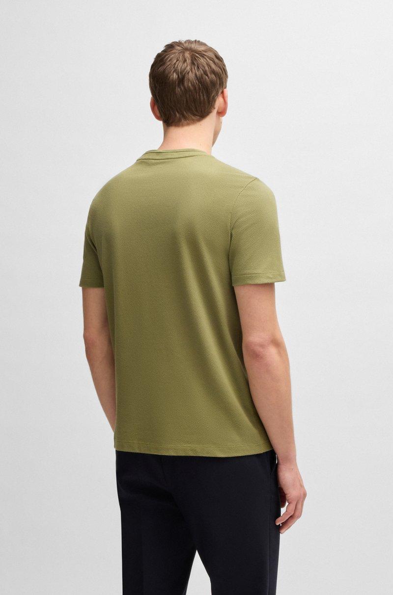 Hugo Boss Camiseta En Mezcla De Algodón Con Estructura De Jacquard De Burbujas