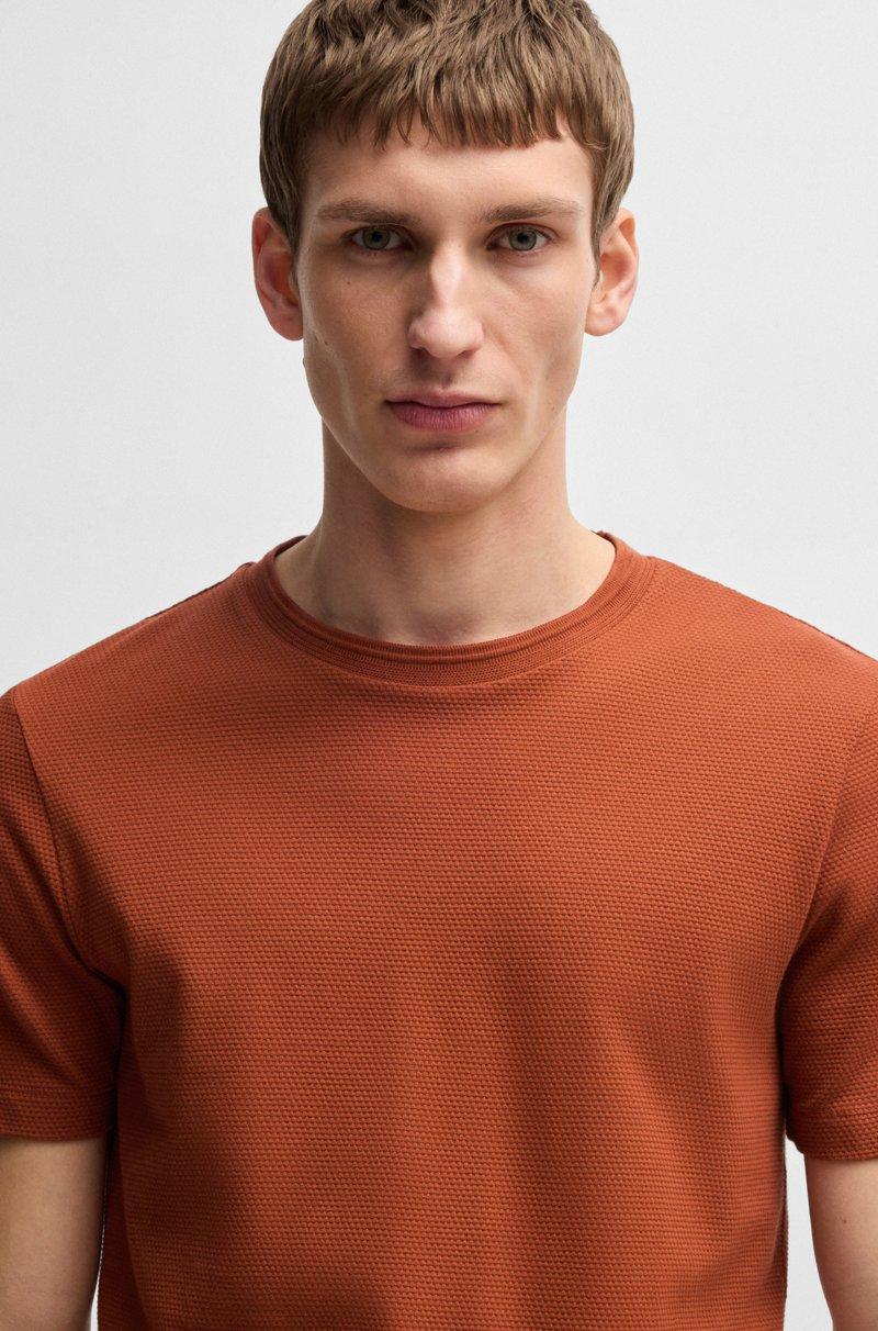 Hugo Boss Camiseta En Mezcla De Algodón Con Estructura De Jacquard De Burbujas