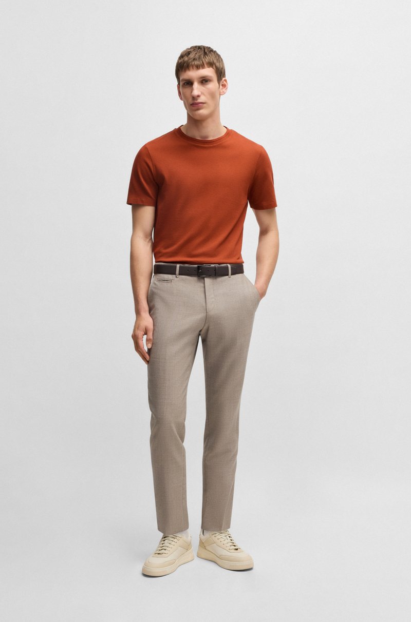 Hugo Boss Camiseta En Mezcla De Algodón Con Estructura De Jacquard De Burbujas