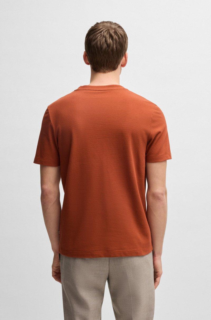 Hugo Boss Camiseta En Mezcla De Algodón Con Estructura De Jacquard De Burbujas