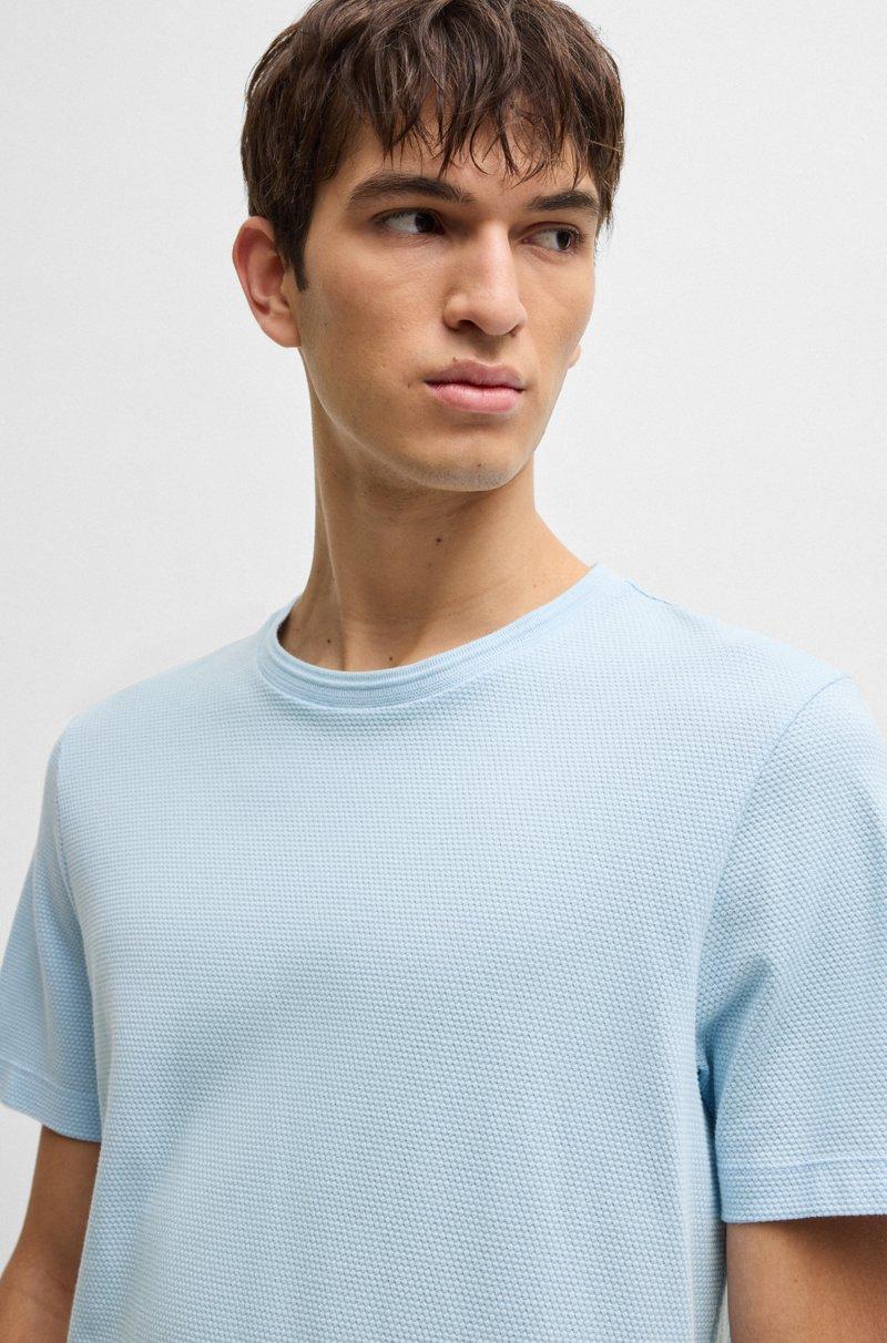 Hugo Boss Camiseta En Mezcla De Algodón Con Estructura De Jacquard De Burbujas