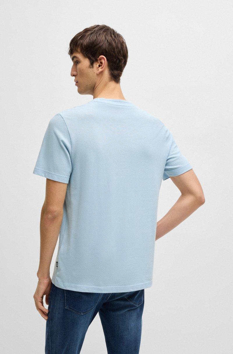 Hugo Boss Camiseta En Mezcla De Algodón Con Estructura De Jacquard De Burbujas