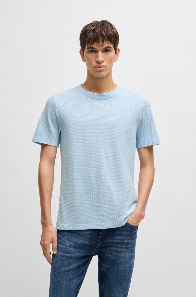Hugo Boss Camiseta en mezcla de algodón con estructura de jacquard de burbujas