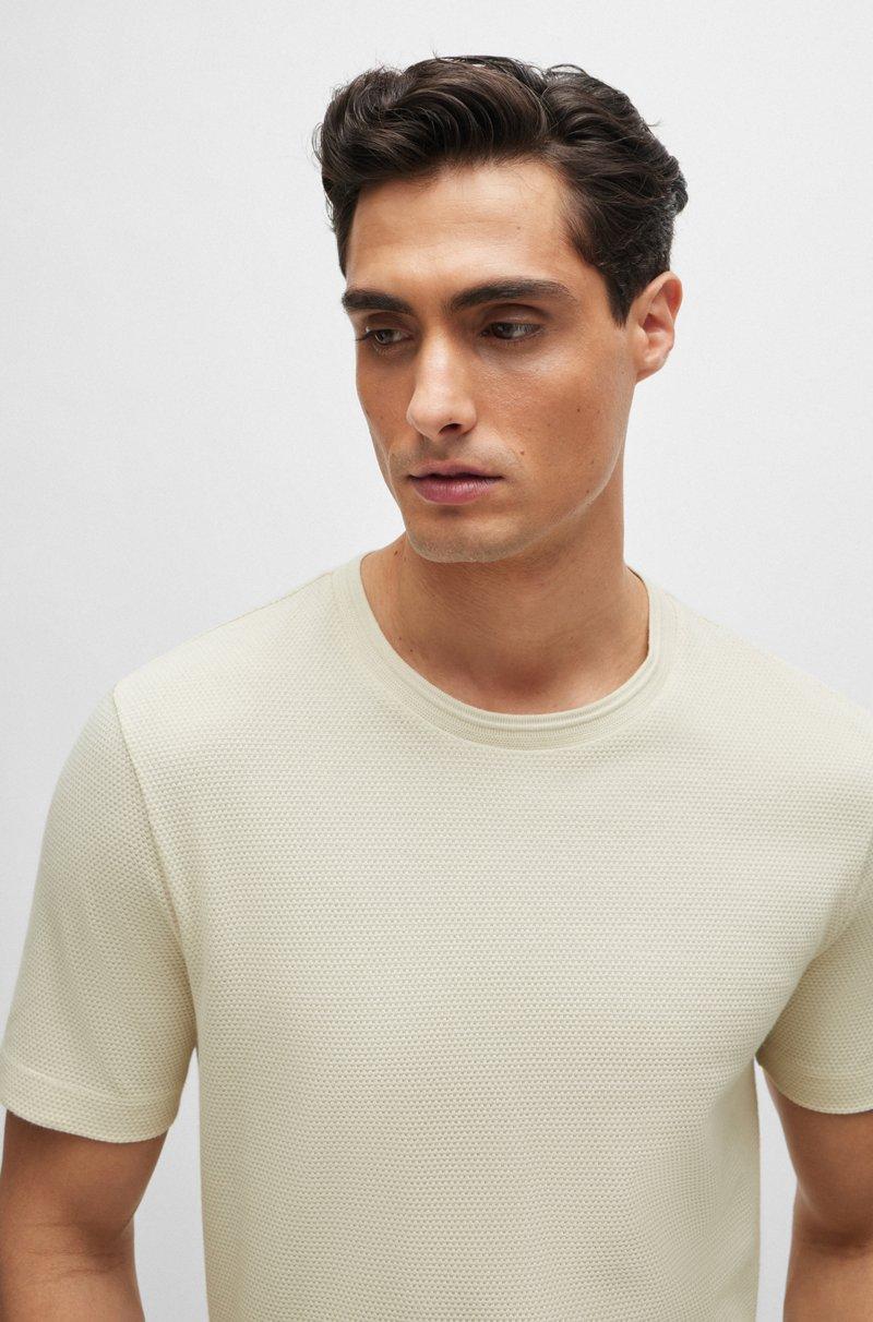 Hugo Boss Camiseta En Mezcla De Algodón Con Estructura De Jacquard De Burbujas