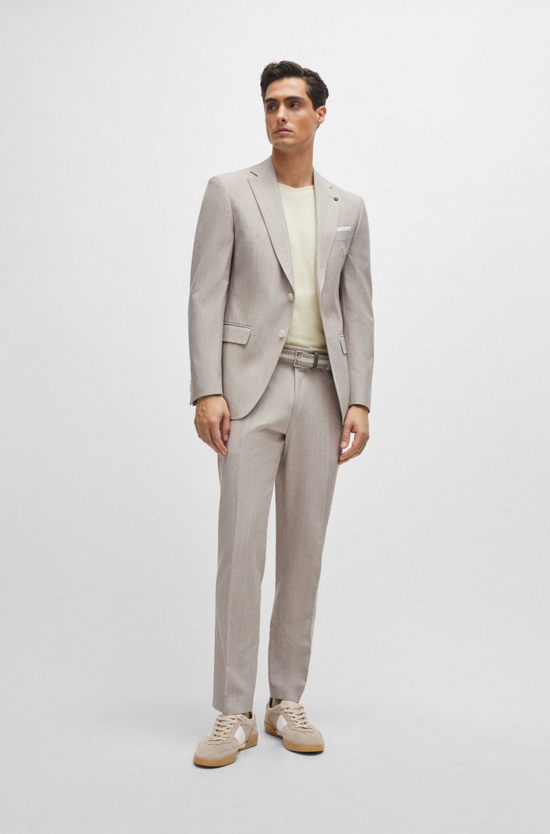 Hugo Boss Camiseta En Mezcla De Algodón Con Estructura De Jacquard De Burbujas