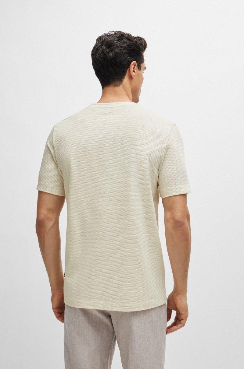 Hugo Boss Camiseta En Mezcla De Algodón Con Estructura De Jacquard De Burbujas