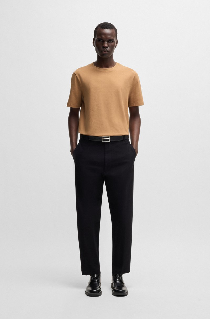 Hugo Boss Camiseta En Mezcla De Algodón Con Estructura De Jacquard De Burbujas