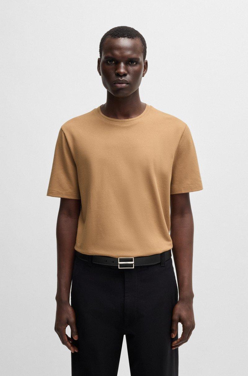 Hugo Boss Camiseta en mezcla de algodón con estructura de jacquard de burbujas